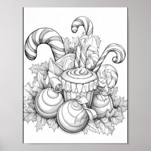 Kersttijd Kleurend Poster
