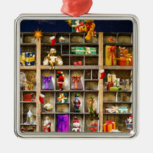 kersttijd metalen ornament (Voorkant)