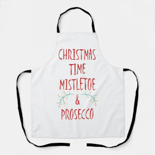 Kersttijd Mistletoe & Prosecco Schort