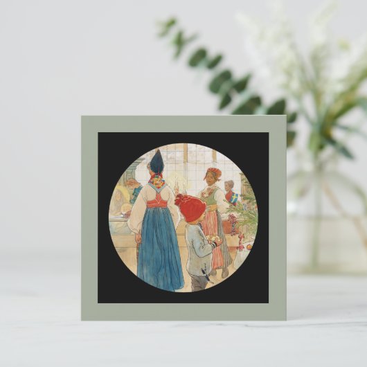 Kersttijd Opnieuw Julaftonen Feestdagenkaart (Staand voorkant)