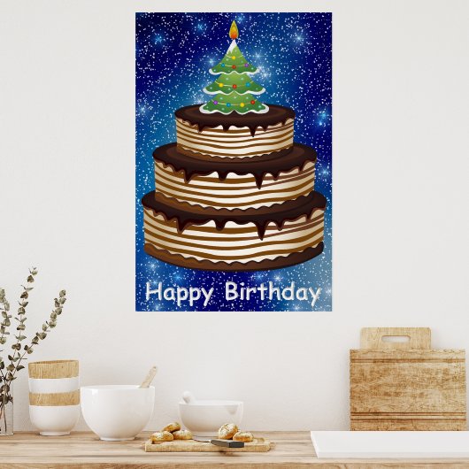 Kersttijd Poster op kerstdag (Keuken)