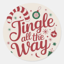 Kersttijd Ronde Sticker