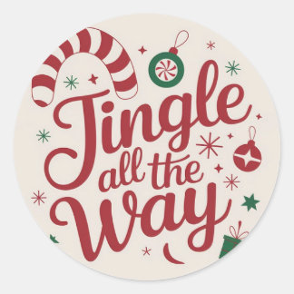 Kersttijd Ronde Sticker