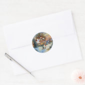 Kersttijd Ronde Sticker (Envelop)