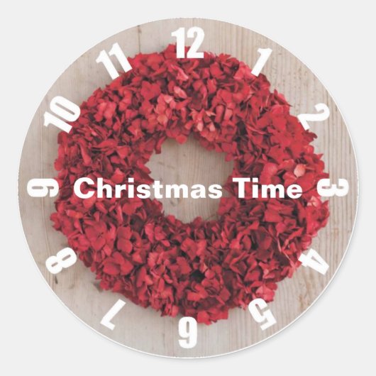 Kersttijd Rood Stickers met grote adem (Voorkant)