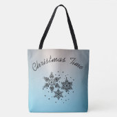Kersttijd Snowflakes Pattern-Canvas tas (Voorkant)