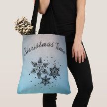 Kersttijd Snowflakes Pattern-Canvas tas