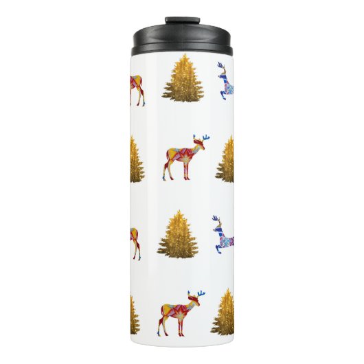 Kersttijd thermische tumbler thermosbeker (Voorkant)