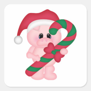 kersttijd vierkante sticker