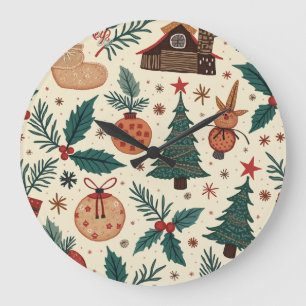 kersttijd-wandklok grote klok
