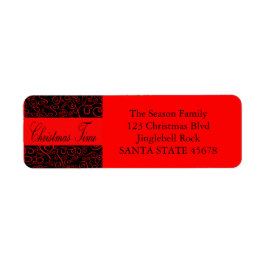 kersttijdlabel etiket