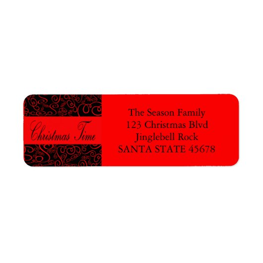 kersttijdlabel etiket (Voorkant)