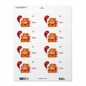 Kersttijger Etiket (Full Sheet)