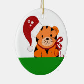 Kersttijger Keramisch Ornament (Rechts)