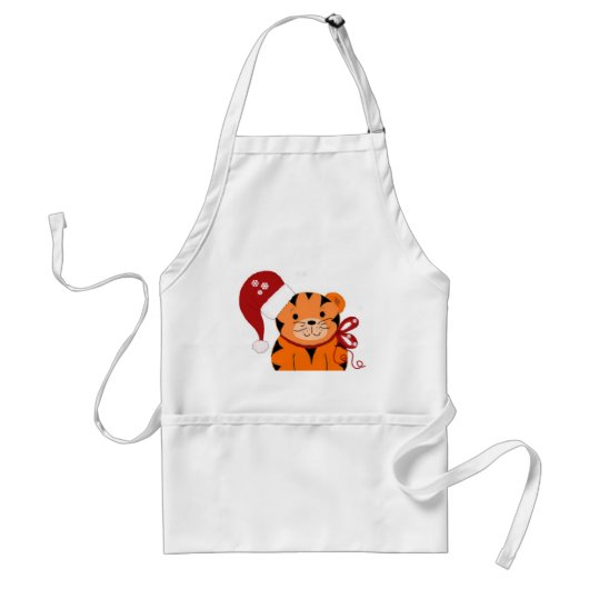 Kersttijger Standaard Schort (Voorkant)