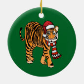 Kersttijgerversiering Keramisch Ornament (Achterkant)