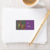 kersttinsel Peacock Cadeau Label label (Insitu)