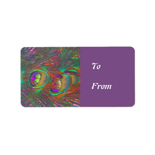 kersttinsel Peacock Cadeau Label label (Voorkant)