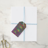 kersttinsel Peacock Feathers Cadeaulabel (Met Touw)