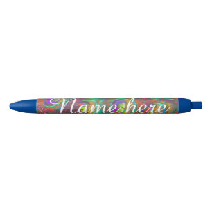 kersttinsel Peacock Feathers gepersonaliseerd Zwarte Inkt Pen
