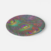 kersttinsel Peacock Feathers Papieren Bordje (Gekanteld)