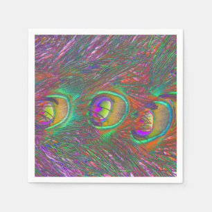 kersttinsel Peacock Feathers Servet