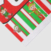 Kersttissue Paper, Santa, Elf Tissuepapier (Detail)