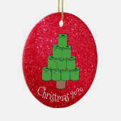 kersttoiletpapier - Covid 2020 Glitter Keramisch Ornament (Rechts)