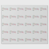 Kersttomte Gnome Cadeaupapier (Vlak)