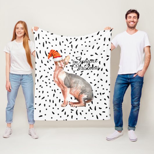 kersttong fleece deken (In situ)