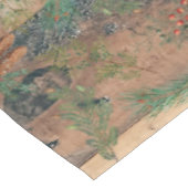 kersttong met naaldbomen tafelkleed (Gekanteld)