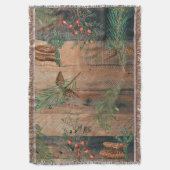 kersttong naaldbomen Pijnhout Deken (Voorkant Verticaal)