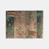 kersttong naaldbomen Pijnhout Fleece Deken (Voorkant (Horizontaal))