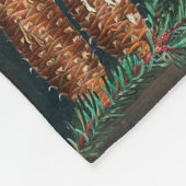 kersttong naaldbomen Pijnhout Fleece Deken (Hoek)