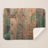 kersttong naaldbomen Pijnhout Sherpa Deken (Voorkant (horizontaal))