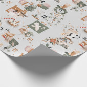 Kersttoonaangevend papier voor het verpakken van a (Hoek)