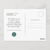 kersttouwen | Auld Lang Syne Greeting Briefkaart (Achterkant)