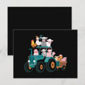 Kersttractor Boerderij Funny Holiday Briefkaart (Voorkant / Achterkant)