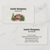 Kersttrailer Camper Rustic Scene Visitekaartje (Voorkant / Achterkant)