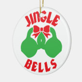 kersttraining Jingle "Kettle Bells" Keramisch Ornament (Links)