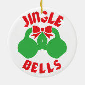 kersttraining Jingle "Kettle Bells" Keramisch Ornament (Achterkant)