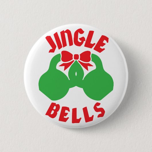 kersttraining Jingle "Kettle Bells" Ronde Button 5,7 Cm (Voorkant)