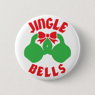 kersttraining Jingle "Kettle Bells" Ronde Button 5,7 Cm