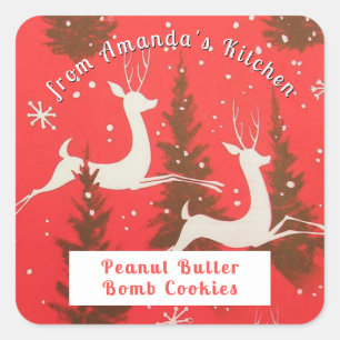 Kersttraktaties Koekjes uit de keuken van Vierkante Sticker
