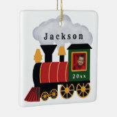 kersttrein - Aangepaste foto Keramisch Ornament (Rechts)