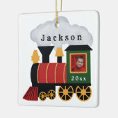 kersttrein - Aangepaste foto Keramisch Ornament (Links)