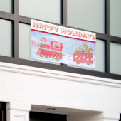 Kersttrein Banner (Buitenkant Gebouw)