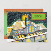 Kersttrein bij Slipperywindow Feestdagenkaart (Voorkant / Achterkant)