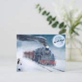 Kersttrein briefkaart (Staand voorkant)