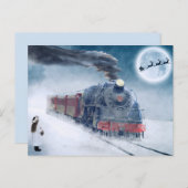 Kersttrein briefkaart (Voorkant / Achterkant)
